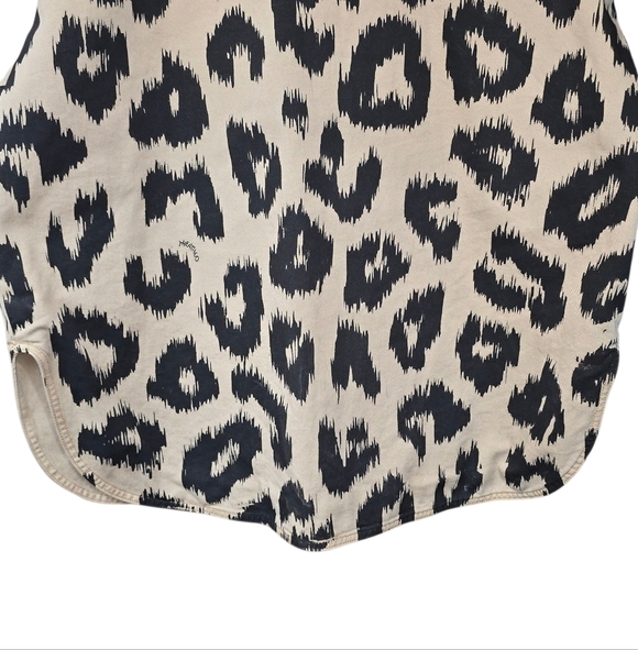 The Attico Leopard Print Denim Shirt Jacket Oversized Tan Black Size EU 42, US 6 - Picture 13 of 16